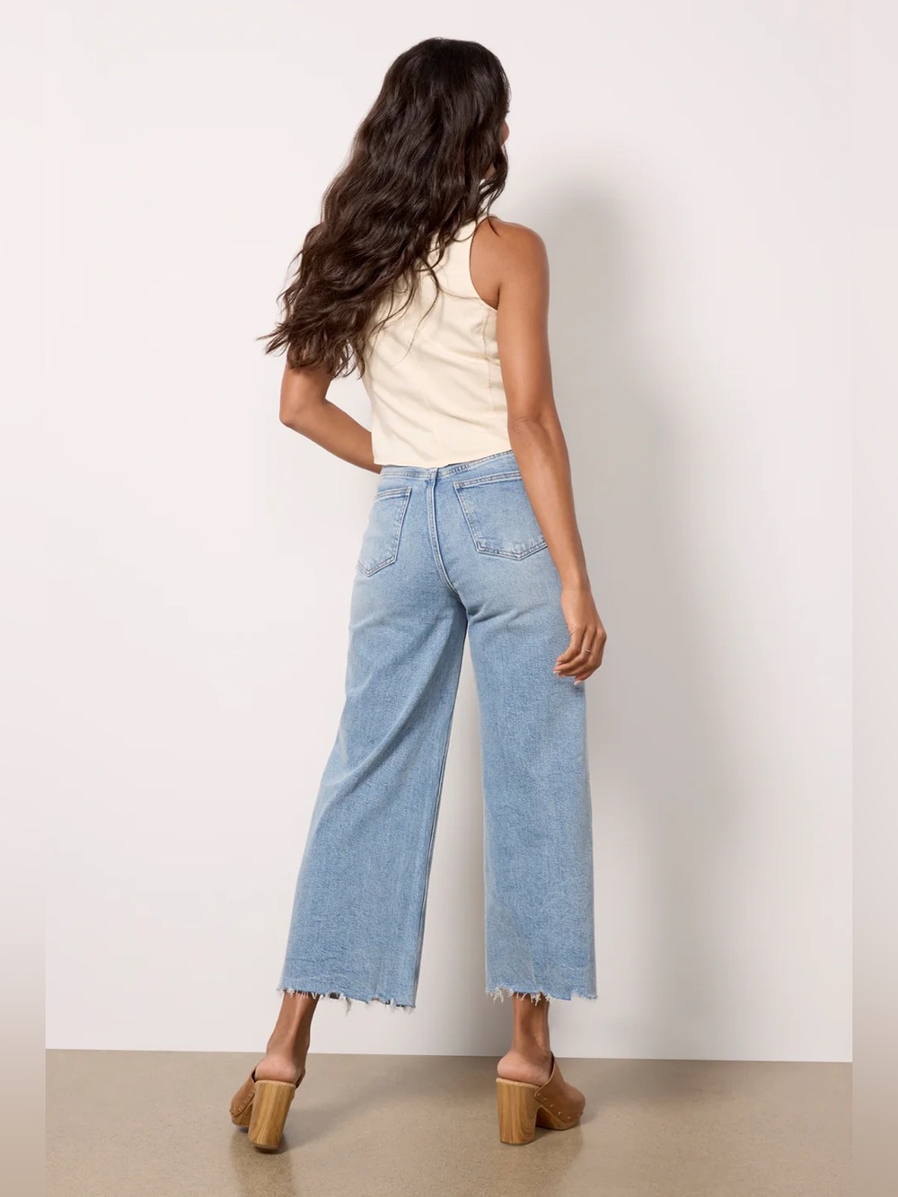 Pistola womens Lana Villa Crop High-Rise Ultra Wide Leg Jean Size 26
